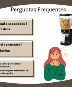 Dispenser De Grãos E Cereais Acrílico 2litros Armazenamentos-7