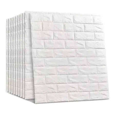 10 Placas Auto Adesivas Colaí Adesivo Decorado Banheiro 3d Papel Parede Tijolinho Branco